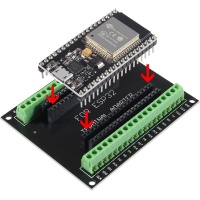 ESP32 microcontroller module terminal adapter voorbeeld